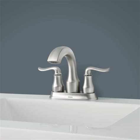 American standard bathroom sink faucets are available in a wide variety of faucet styles to fit the decor of any bathroom. Moen Hamden Spot Resist Brushed Nickel 2-handle 4-in ...