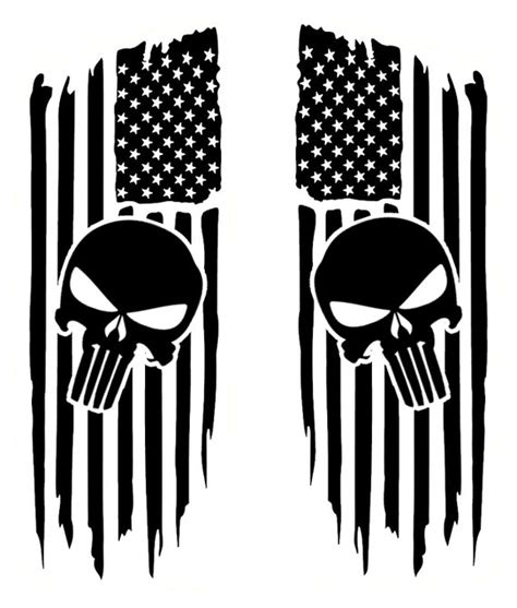 Punisher Skull Premium Vinyl Decal For Harley Davidson Etsy