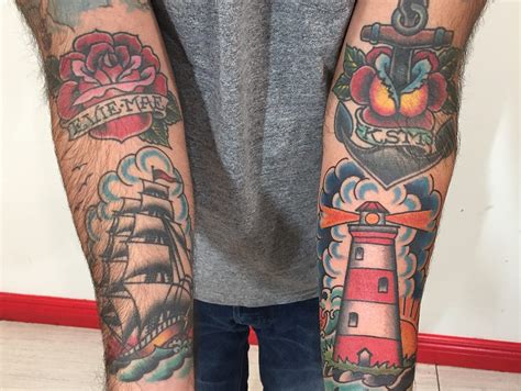 Grey or gray (american english alternative; Traditional American Clipper Ship Rose Anchor Light House ...