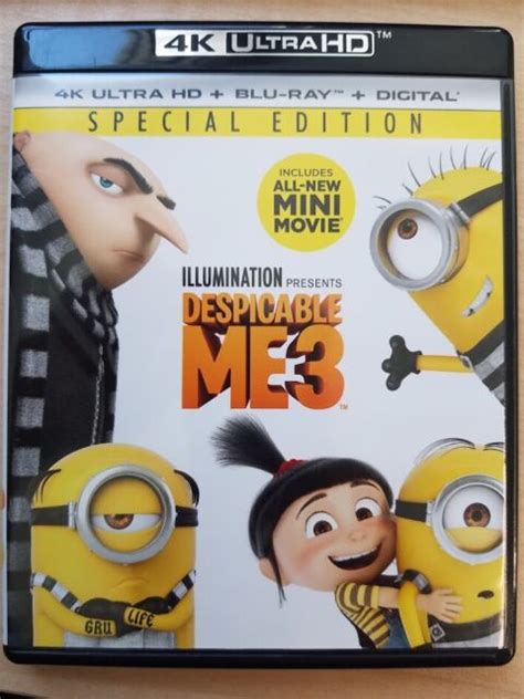 Despicable Me 3 Special Edition 4k Ultra Hd Blu Ray Digital Slipcover