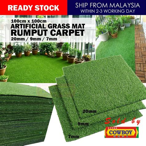 Bcarpet rumput tiruan tidak perlu siram,potong dan meracun. (1m x Min1m - Max25m) Grass Outdoor Artificial Grass ...