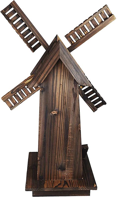 Piersurplus Wooden Dutch Windmill Back Yard Decorations