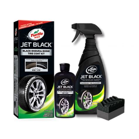 Turtle Wax Jet Black Endura Shine Tire Coating Kit Prime Premium