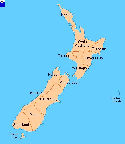 Clickable Map Of New Zealand Traditional Provinces