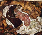 Paintings Reproductions Death and the Maiden, 1915 by Egon Schiele ...