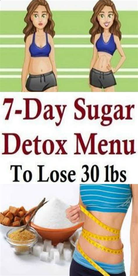 7 Day Sugar Detox Menu Plan Detox Menu Sugar Detox 7 Day Sugar Detox