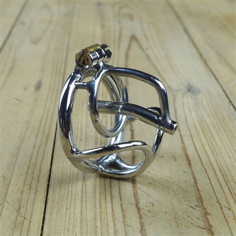 Male Chastity Device With Fixed Catheter Stainless Steel Short Etsy