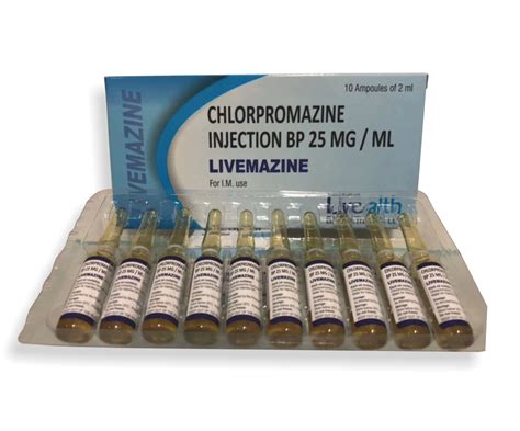 Livealth Liquid Chlorpromazine Injection Bp 25mg For Commercial