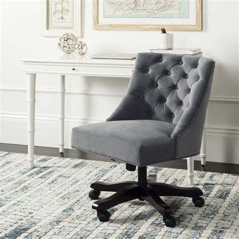 Consider your swivel desk chair's design for some home office decorating ideas. Safavieh Soho Tufted Velvet Swivel Desk Chair (MCR1030B ...