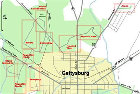Tour The Gettysburg Battlefield North With Links To Features And Monuments