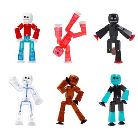 Zing Stikbot 6 Pack Set Of 6 Stikbot Collectable Action Figures