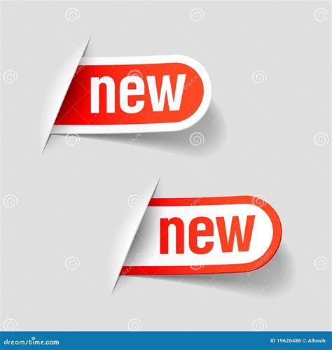 New Labels Stock Vector Illustration Of Advertising 19626486