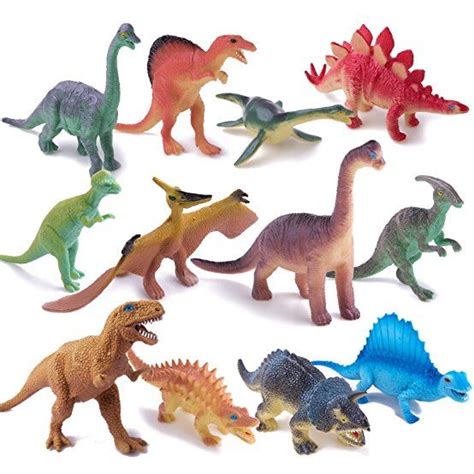 Dinosaur Toysplastic Dinos Figures Play Set With Carrying Case5 7