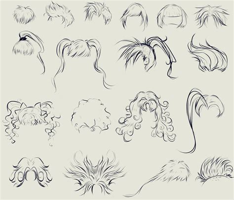 Anime Hairstyles Drawing Anime Hair Drawing Reference And Sketches