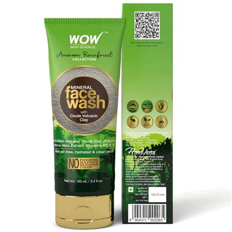 Wow Skin Science Mineral Face Wash With Crude Volcanic Clay 100ml