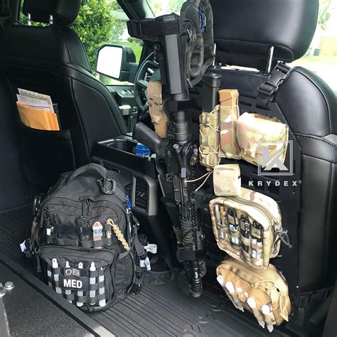 Krydex Tactical Vehicle Gun Rack Molle Panel Car Seat Back Display