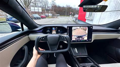 2023 Tesla Model S Plaid Test Drive Pov Ambience Binaural Sound Youtube