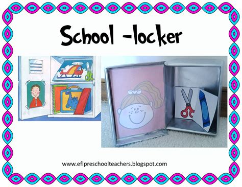 ESL School locker craft | School themes, Preschool themes, School locker crafts
