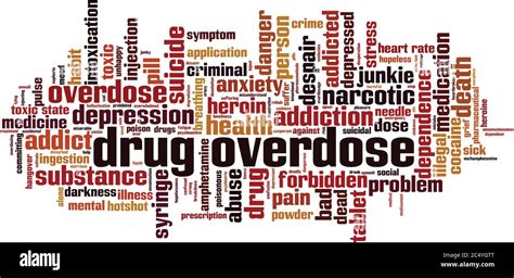 Drug Overdose Word Cloud Concept Collage Made Of Words About Drug