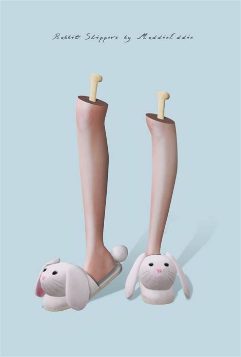 🐰 Rabbit Slippers By Maddieeddie Maddieeddie On Patreon The Sims 4 Pc