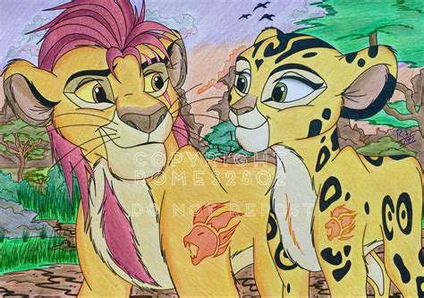 A Redraw Of Some Very Old Drawing I Did Of Kion And Fuli From Season 3