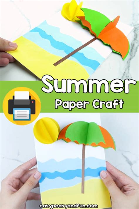 Summer Paper Craft Template Easy Peasy And Fun Membership