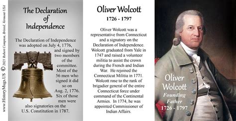 Wolcott Oliver Declaration Of Independence