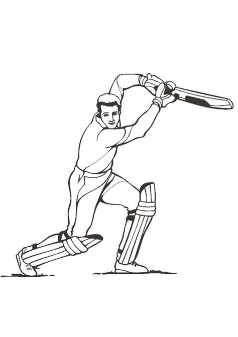 Coloring Pages Printable Cricket Coloring Page