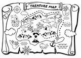Treasure Map Colouring Sheets sketch template
