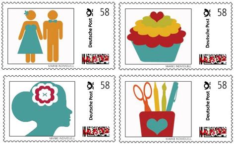 Kinderpost briefmarke selber drucken : Mila Liebe : DIY by Mila: Breifmarken für eure Hochzeit gestalten