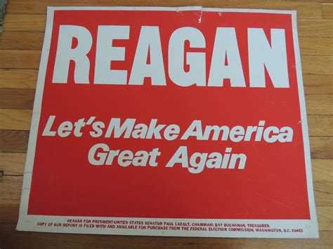 President Ronald Reagan Poster Make America Great Againin Red Trump