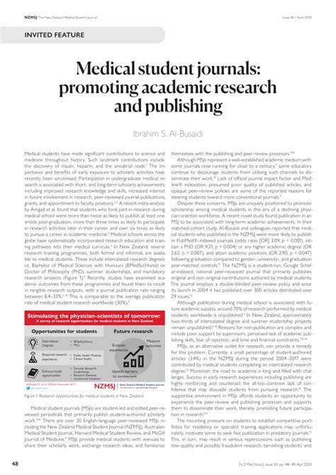 Pdf Medical Student Journals Promoting Academic Research And Publishing