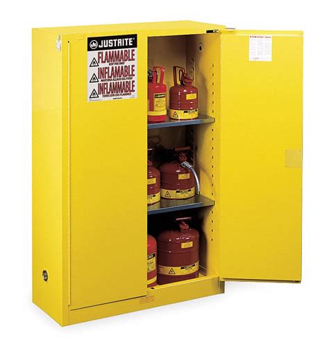 Justrite 45 Gal Flammable Cabinet Self Closing Safety Cabinet Door