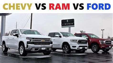 2021 Chevy 1500 Ltz Vs 2021 Ram 1500 Limited Vs 2021 Ford F 150