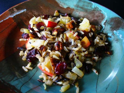 A thanksgiving meal isn't complete without stuffing. Turkey Stuffing or Side: Brown & Wild Rice w/Apples, Cranberries & Pecans Recipe by Lynne ...