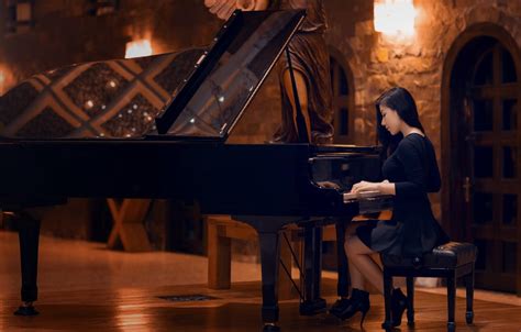 Girl And Piano Wallpapers Wallpaper Cave