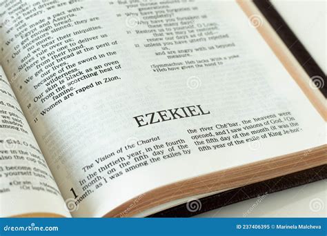 Ezekiel Open Holy Bible Book A Close Up Stock Image Image Of Love