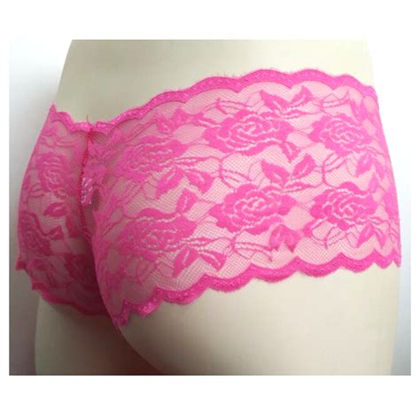 Men S Pink Sexy Floral Lace Panties Pouch Briefs Underwear Pt16299