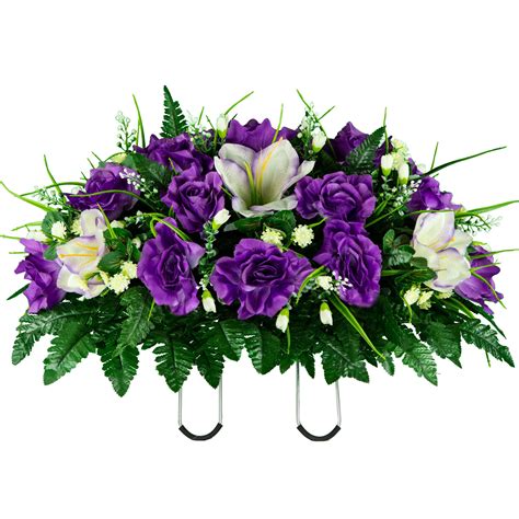 Sympathy Silks Artificial Cemetery Flowers Xl Spring Easter Mixture