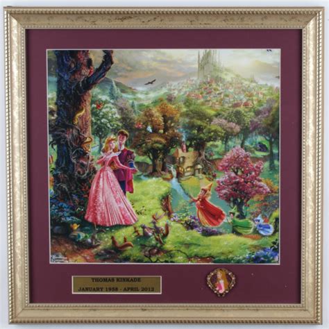 Thomas Kinkade Walt Disneys Sleeping Beauty 16x16 Custom Framed