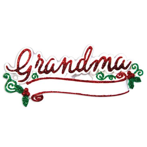 Grandma Personalized Ornament Retrofestive Ca