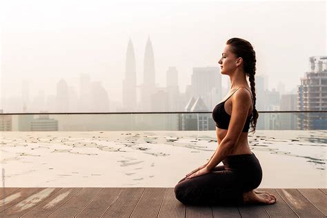 Beautiful Woman Doing Yoga Exercises Del Colaborador De Stocksy Santi Nuñez Stocksy