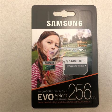 Samsung 256 Gb Evo Select Micro Sdxc Card With Sd Adapter