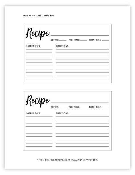 Kitchen Storage Home And Living Recipe Boxes Downloadable Recipe Cards