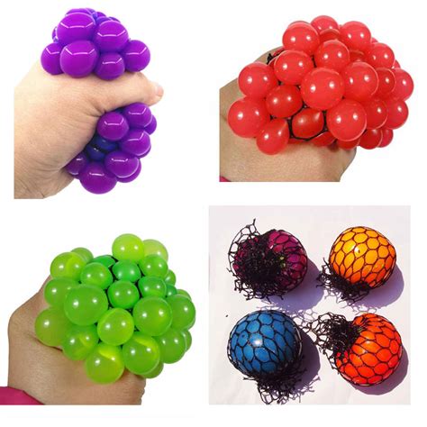 Anti Stress Ball Novelty Fun Splat Grape Venting Balls Squeeze Stress
