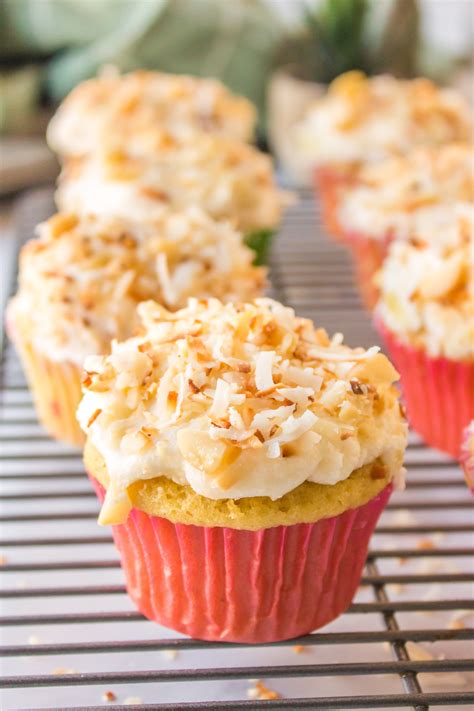 Pineapple Coconut Cupcakes Reluctant Entertainer