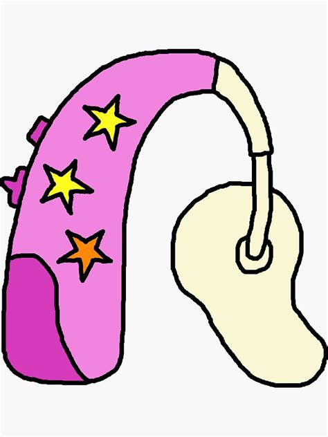Hearing Aid Pink Sticker For Sale By Rafikcreations Redbubble