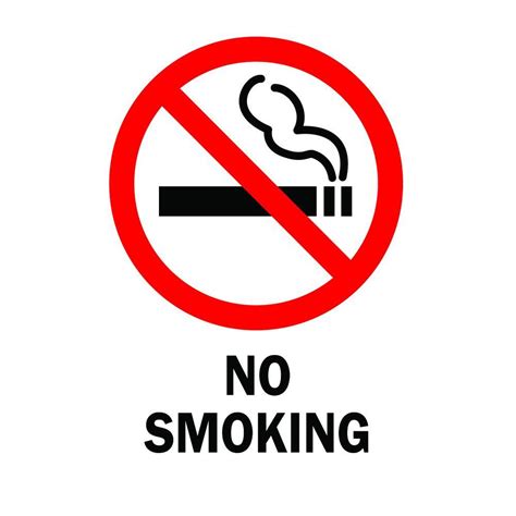 Brady 14 In X 10 In Plastic No Smoking Safety Sign 25120 The Home Depot