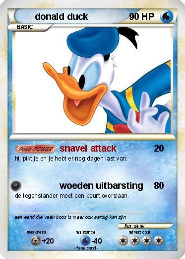 Pokémon Donald Duck 25 25 Snavel Attack My Pokemon Card