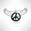 Peace symbol. Dove, pacifism sign. International peace day emblem ...